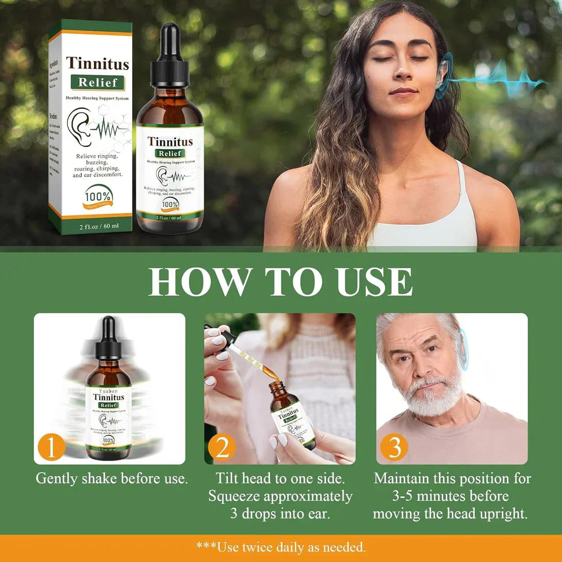 Herbal Tinnitus Relief Ear Drops – کان کےتمام مسائل کےلیے